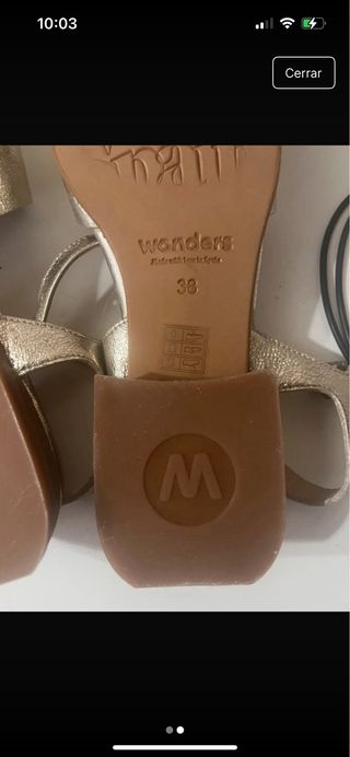 Sandali Cangrejeros Wonders Dorati