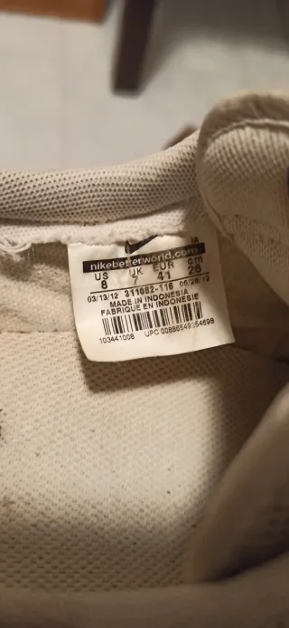 Zapatillas Nike Beige y Naranja Talla 40