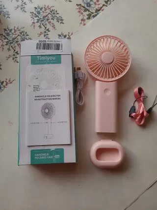 Ventilador Timiyou Plegable Portátil Rosa