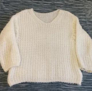 Jersey mujer blanco suavecito talla única