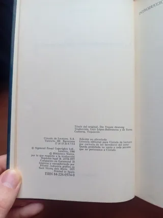 S. FREUD - LA INTERPRETACIÓN DE LOS SUEÑOS