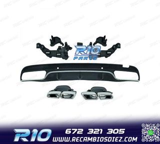 DIFUSOR MERCEDES CLASE C W205 AMG LOOK C63 SEDAN 14-17 + COL