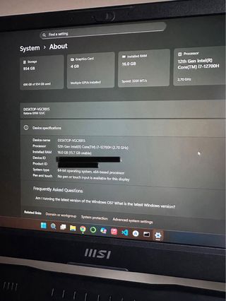 MSI Katana GF66 Portátil Gaming