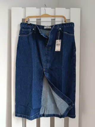 Mango: falda midi vaquera -XXL-
