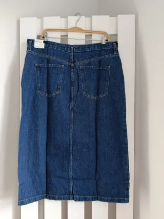 Mango: falda midi vaquera -XXL-