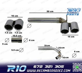 KIT ESCAPE BMW F30 F31 LOOK M3 COLAS DOBLES AMBOS LADOS