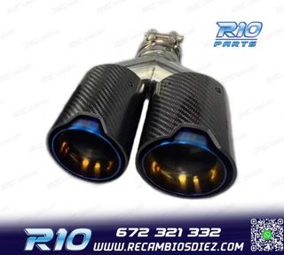 COLA ESCAPE DERECHA BMW LOOK M PERFORMANCE AZUL CARBONO