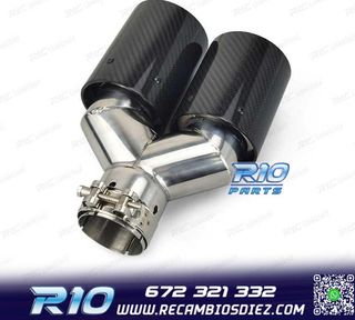 COLA ESCAPE DERECHA BMW LOOK M PERFORMANCE AZUL CARBONO