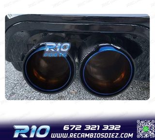 COLA ESCAPE DERECHA BMW LOOK M PERFORMANCE AZUL CARBONO