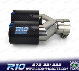 COLA ESCAPE DERECHA BMW LOOK M PERFORMANCE AZUL CARBONO