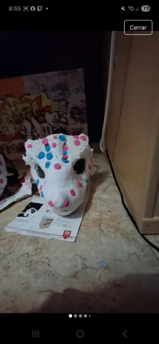 Máscara de dinosaurio mattel hecho por mi