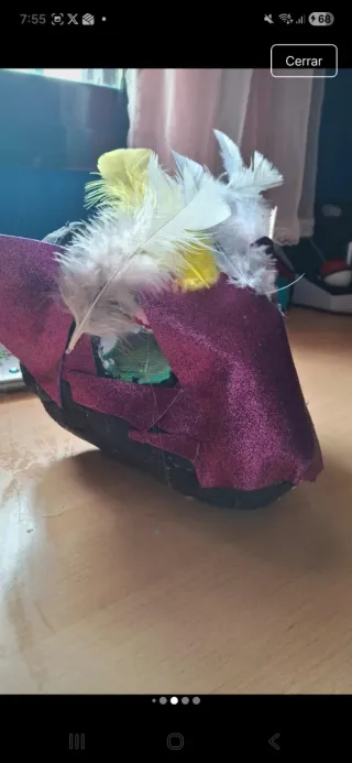 Máscara de dinosaurio mattel hecho por mi