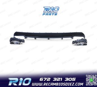 DIFUSOR MERCEDES CLA C117 13-16 LOOK AMG CLA45 NEGRO + COLAS