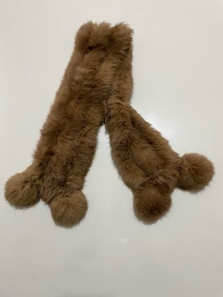 Bufanda pelo conejo marrón