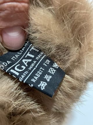 Bufanda pelo conejo marrón