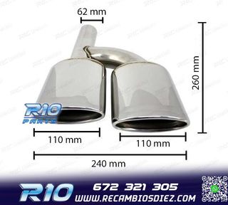 COLAS ESCAPE ESPECIFICA MERCEDES CLASE C W204 07-15 LOOK AMG