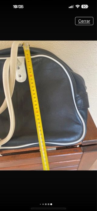 Bolsa de viaje de piel Nike negra y blanca