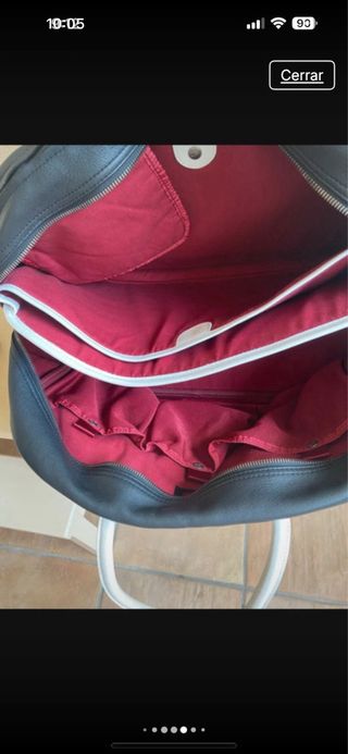 Bolsa de viaje de piel Nike negra y blanca