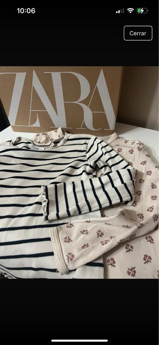 Conjunto 2 Camisetas Niña Zara talla 3-4