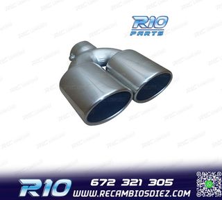 COLA ESCAPE DOBLE OVALADA ACERO INOX