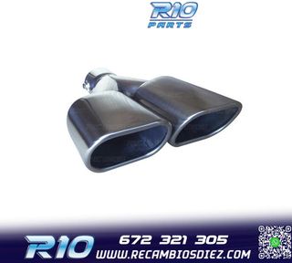 COLA ESCAPE DOBLE RECTANGULAR ACERO INOX