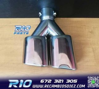 COLA ESCAPE DOBLE RECTANGULAR ACERO INOX