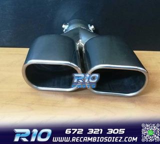 COLA ESCAPE DOBLE RECTANGULAR ACERO INOX