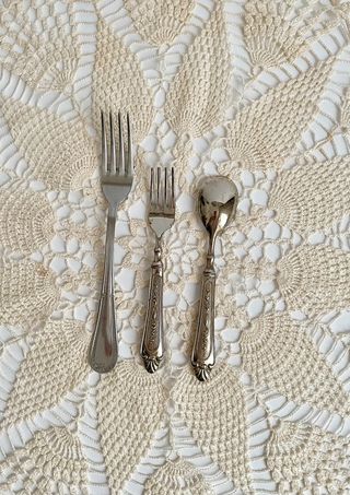 Coppia Posate Argento 800