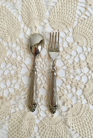 Coppia Posate Argento 800