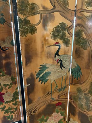 Biombo Chino Antiguo Decorativo