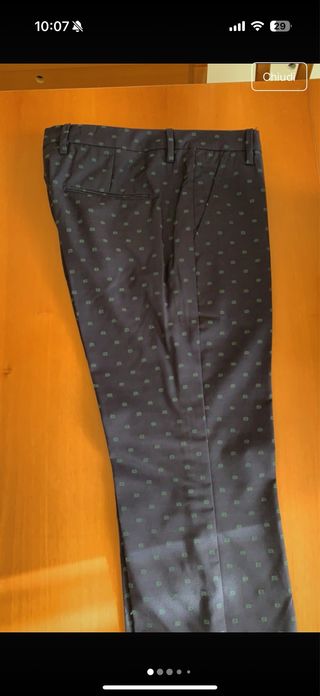 Pantaloni uomo fresco lana fantasia