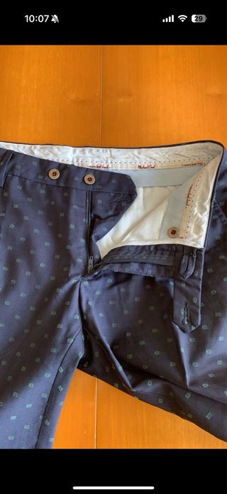 Pantaloni uomo fresco lana fantasia