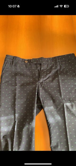 Pantaloni uomo fresco lana fantasia