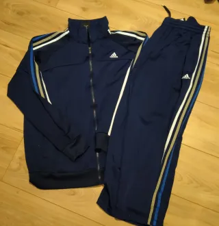 Chándal Adidas Azul Marino y Dorado