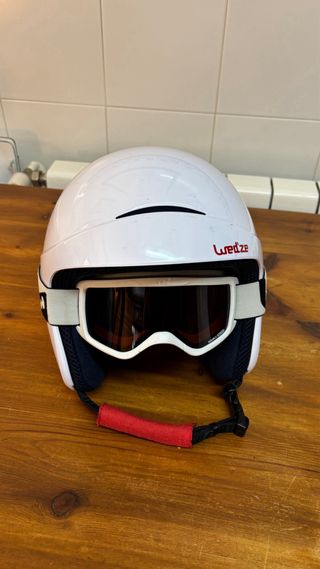 Casco da sci bianco per bambino/bambina