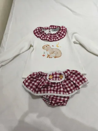 Conjunto niña capazo y braguita