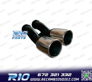 COLA ESCAPE DOBLE REDONDA ACERO INOX SEAT AUDI VOLKSWAGEN VW