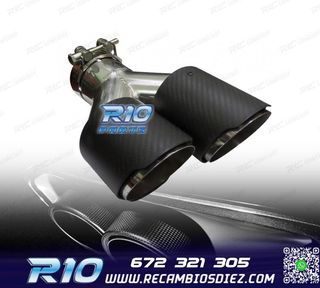 COLA ESCAPE CARBONO DOBLE IZQUIERDA