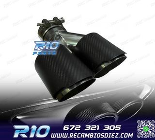 COLA ESCAPE CARBONO DOBLE DERECHA