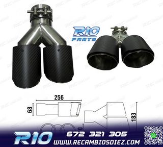 COLA ESCAPE CARBONO DOBLE DERECHA