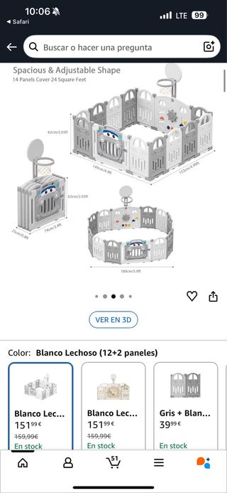 Parque infantil / corralito para bebés