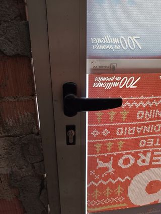 PUERTA DE ALUMINIO CON CERRADURA