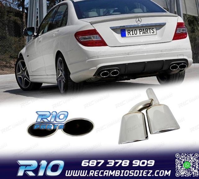 COLAS ESCAPE ESPECIFICA MERCEDES CLASE C W204 07-15 LOOK AMG