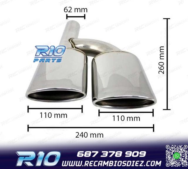 COLAS ESCAPE ESPECIFICA MERCEDES CLASE C W204 07-15 LOOK AMG