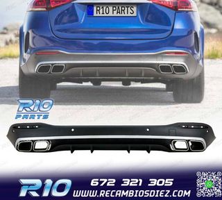 DIFUSOR MERCEDES GLE W167 20- + COLAS ESCAPE LOOK AMG GLE63