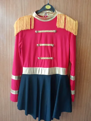 Disfraz de Circo / Militar Rojo y Negro Majorette