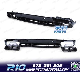DIFUSOR MERCEDES CLASE C C205 COUPE 15-18 LOOK AMG C63 NEGRO
