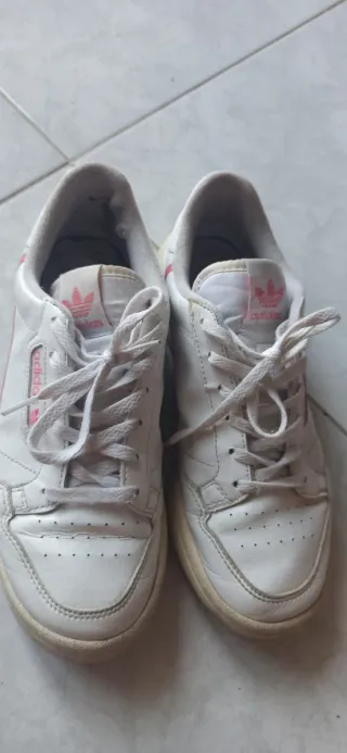 Zapatillas Adidas blancas y rosas talla 37