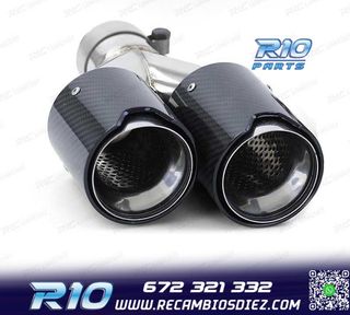 COLA ESCAPE DOBLE BMW M PERFORMANCE CARBONO CROMO IZQ