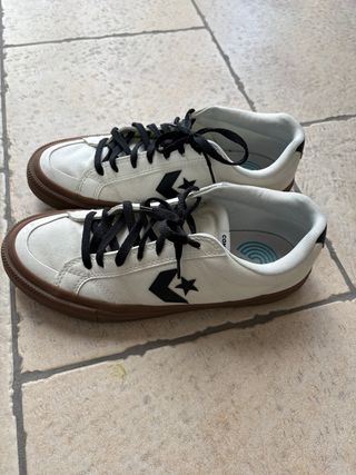 sneakers Converse Bianche Gomma Marrone